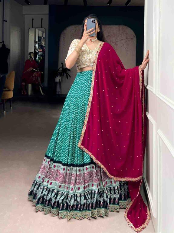 Taraa L 1416 Rayon Low price lehenga choli in Surat